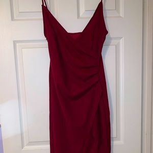 Burgundy Wrap Maxi Dress